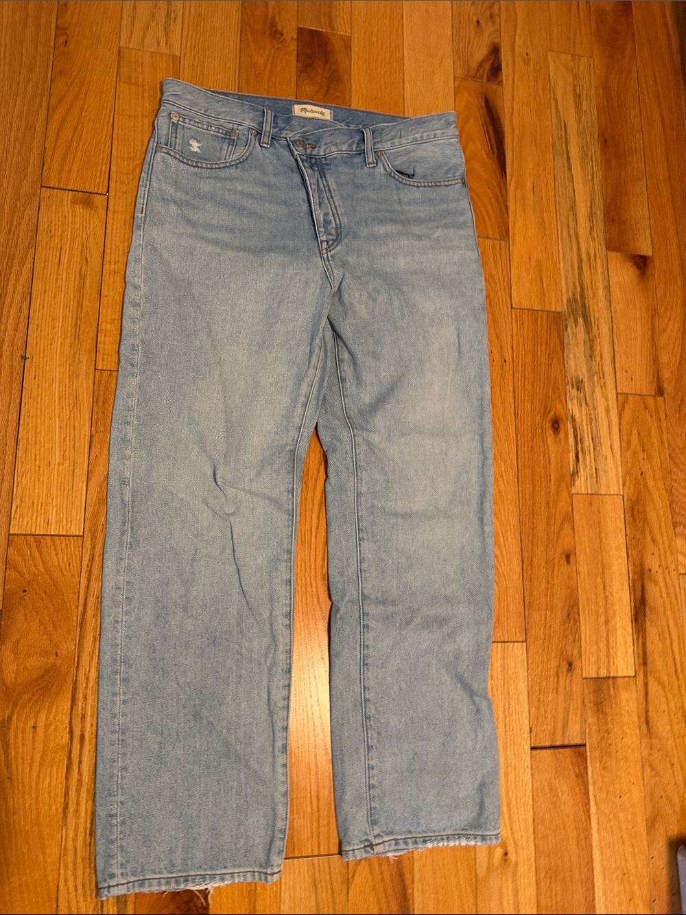 Madewell Light Wash Blue Straight Leg Jeans